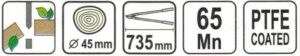 Nožnice na vetvy 735 mm (pr.do 45 mm) rovný strih