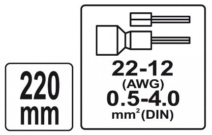 Konektorové  kliešte 220 mm