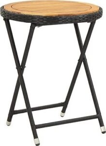 Čajový stolík čierny 60 cm polyratan