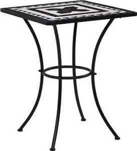Mozaikový bistro stolík čierno-biely 60