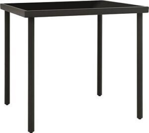Vonkajší jedálenský stôl antracitový 80 × 80 ×