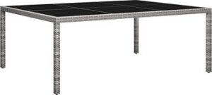 Vonkajší jedálenský stôl sivý 200 × 150