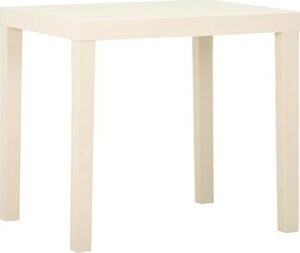 Záhradný stôl biely 79 × 65 ×