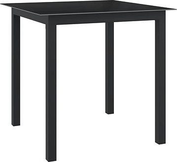 Záhradný stôl čierny 80 × 80 × 74