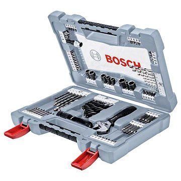 Bosch 91-dielna sada vŕtacích a skrutkovacích bitov