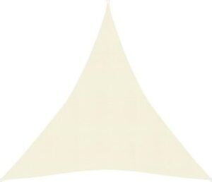 Tieniaca plachta trojuholníková 160 g/m² krémová 5 ×