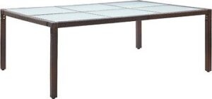 Vonkajší jedálenský stôl hnedý 200 × 150