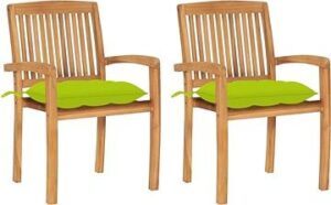 Záhradná stolička 2 ks jasno zelelné