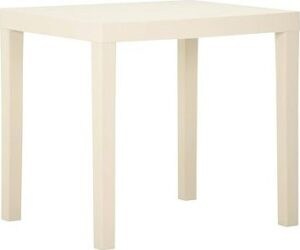 Záhradný stôl biely 79 × 65 ×