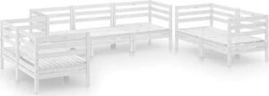 7-dielna záhradná sedacia súprava biela
