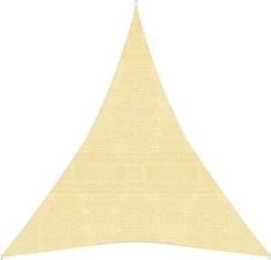 Tieniaca plachta trojuholníková 160 g/m² béžová 5 ×