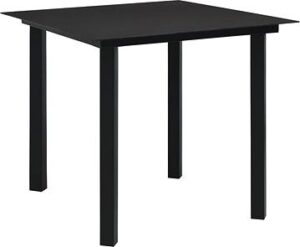 Záhradný jedálenský stôl čierny 80 × 80 ×