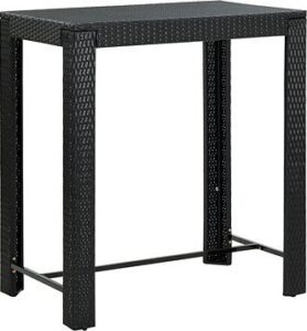 Záhradný barový stôl čierny 100 × 60