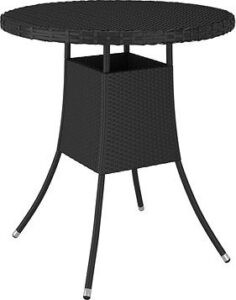 Záhradný stôl čierny 70 × 70 ×