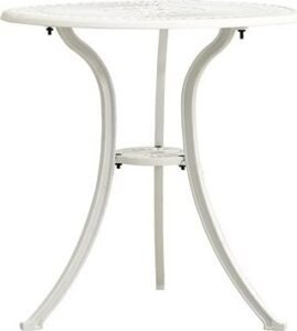Záhradný stôl biely 62 × 62 ×