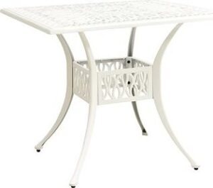 Záhradný stôl biely 90 × 90 ×