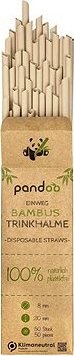 PANDOO Jednorazová bambusová slamka